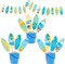 Surfing Surfboard Party Centerpiece Sticks 18pcs Surfboard Theme Birthday Party Decorations for Table Summer Surfing Party Table Toppers for Beach Pool Hawaii Luau Party Supplies